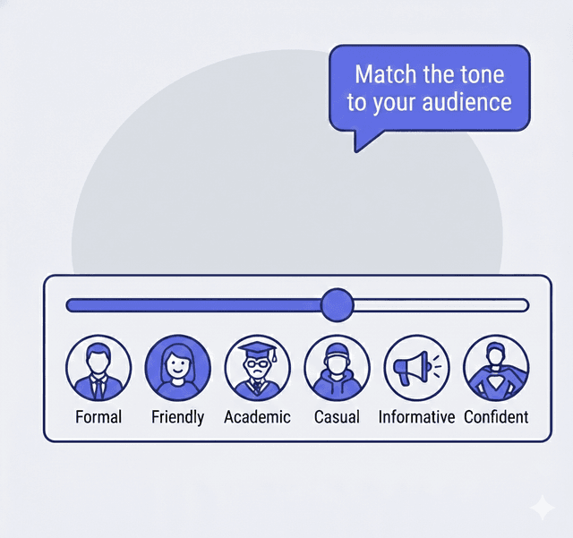Match the tone to your audience
