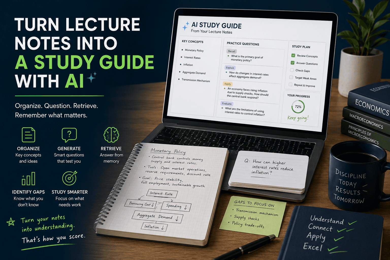 How to Turn Lecture Notes Into a Study Guide With AI: The Complete Masterclass